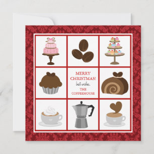 Bakery or Coffeehouse Business Christmas Cards