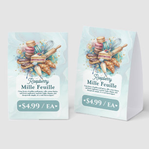 Bakery Pastry Baker Display Sign Label Price Tag