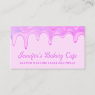 Bakery Pastry Chef Abstract purple Creamy Business Card