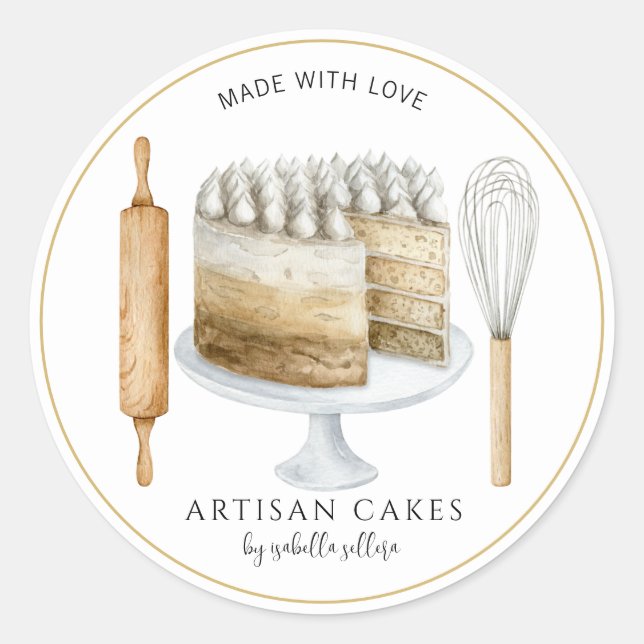 Bakery Pastry Chef Baker Cake Product Labels (Front)
