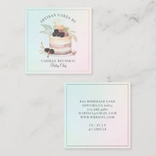 Bakery Pastry Chef Baker Square Business Card