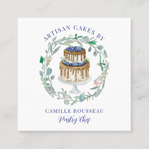 Bakery Pastry Chef Baker Square Business Card