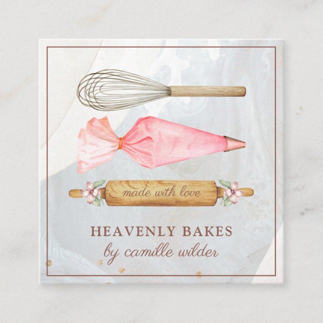 Bakery Pastry Chef Baker's Tools Business Card (Front)