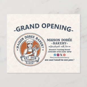 Bakery Pastry Chef Baking Catering Grand Opening Flyer