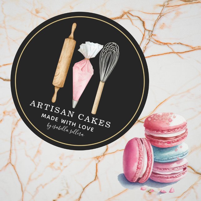 Bakery Pastry Chef Baking Tools Black Labels (Creator Uploaded)
