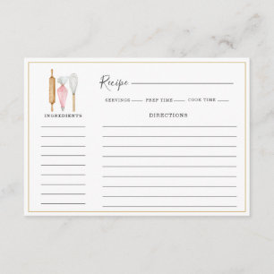 Bakery Pastry Chef Baking Utensils Recipe Card