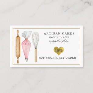 Bakery Pastry Chef Cake Bakers Tools Discount Card