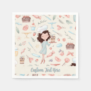 Bakery Pastry Chef Cake Decoration Personalised Napkin