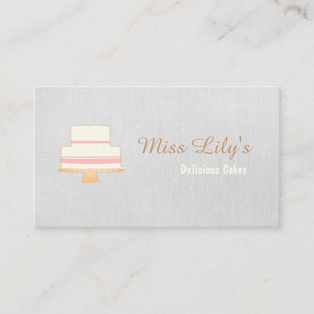 Bakery Pastry Chef Cake Logo Business Card (Front)
