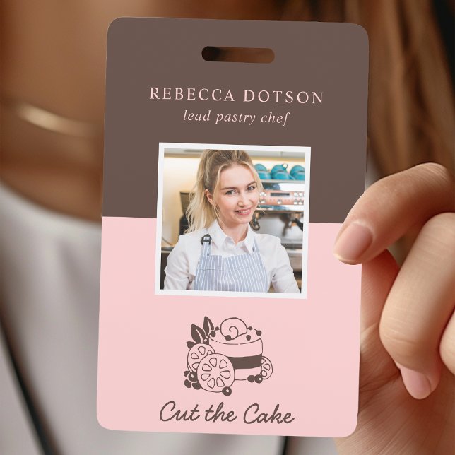 Bakery Pastry Chef Employee Photo ID Badge (Creator Uploaded)