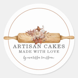 Bakery Pastry Chef Rolling Pin Product Label