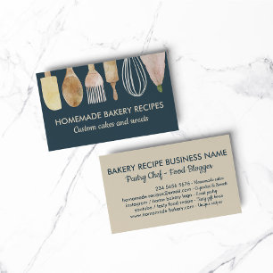 Bakery pastry chef tasty cake decoration business card