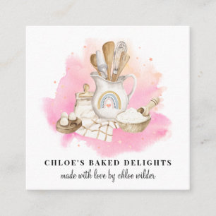 Bakery Pastry Chef Tools Ingredients Business Card