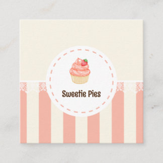 Bakery Pastry Chef Watercolor Baking Utensils Square Business Card