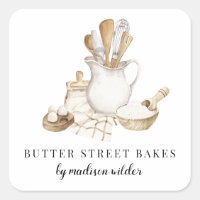 Bakery Pastry Chef Watercolor Product Labels