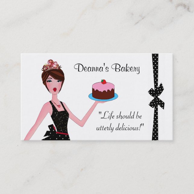 Bakery Pastry DIVAlicious Business Cards (Front)