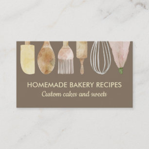 Bakery pastry hand tools cake decoration sweets business card