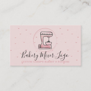 Bakery Pastry Patisserie logo Circle pink Business Card