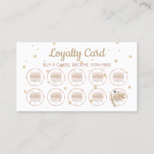 Bakery Pastry Patisserie Loyalty Wedding Cake Business Card