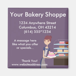 Bakery/Pastry Shop 4 Design Magnet