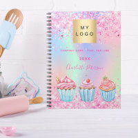 Bakery pastry shop glitter cupcakes name
