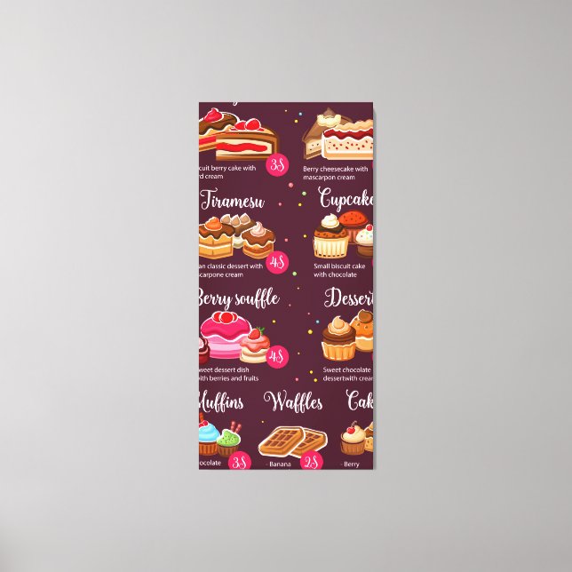 Bakery pastry sweets canvas print (Front)