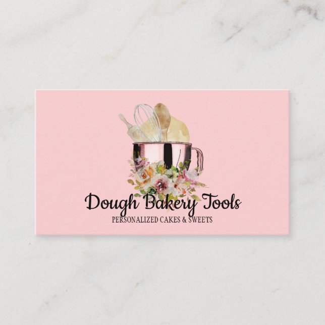 Bakery Patisserie Pastry Cake Dough chef Business Card (Front)