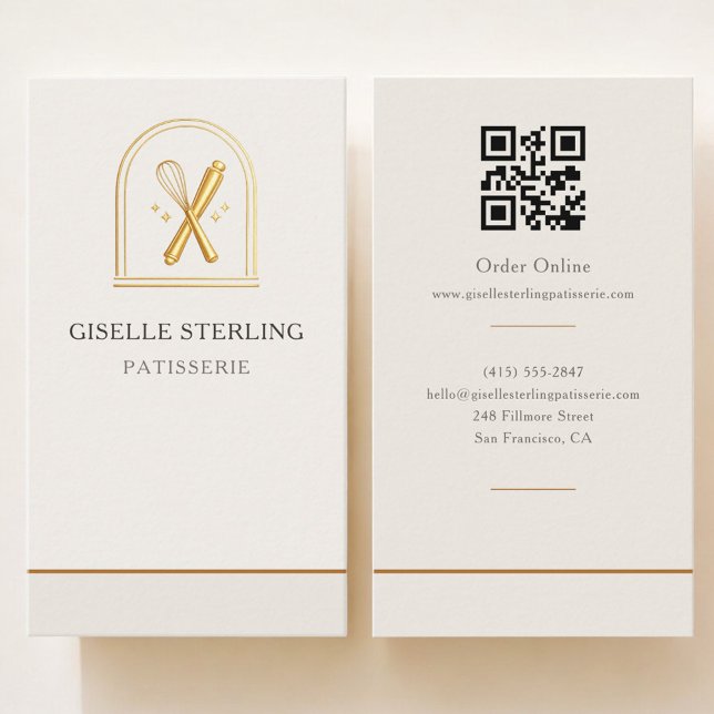 Bakery Patisserie QR Code Business Card (Creator Uploaded)