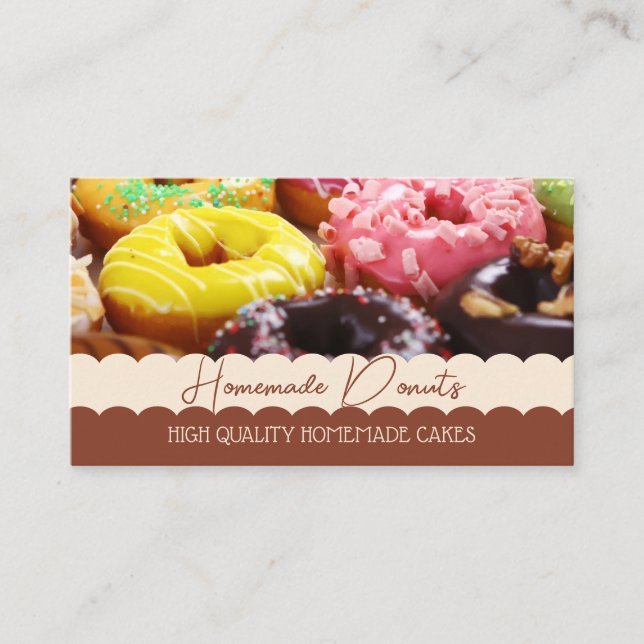 Bakery Photo Tasty Business Card (Front)