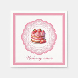 Bakery pink cake opening or any purpose business Napkin