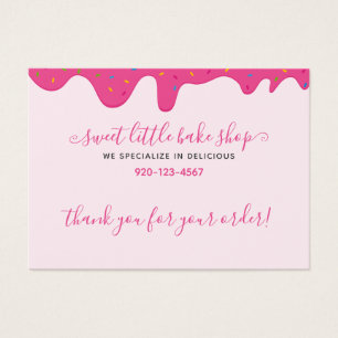 Bakery Pink Frosting Thank You Discount Business