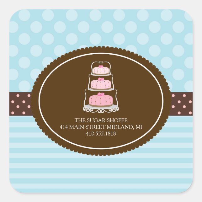 Bakery Pretty Pastel Product Label Stickers (Front)