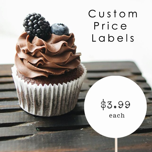 Bakery Price Per Cake Slice Classic Round Sticker (Creator Uploaded)