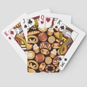 Bakery products playing cards