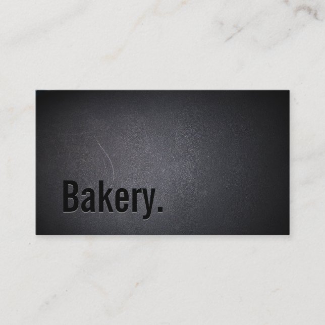 Bakery Professional Dark Minimalist Business Card (Front)