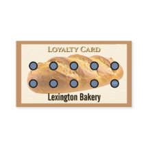 Bakery Punch Card | Pastry Loyalty Card Bread Gold