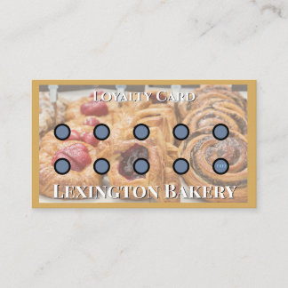 Bakery Punch Card | Pastry Loyalty Card Gold