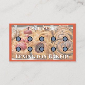 Bakery Punch Card | Pastry Loyalty Card Red