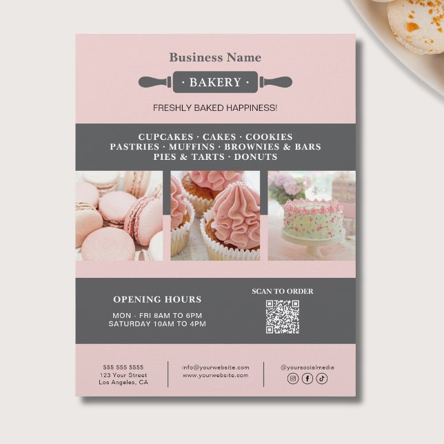 Bakery Rolling Pin Business Marketing Flyer (Bakery Rolling Pin Business Marketing Flyer)