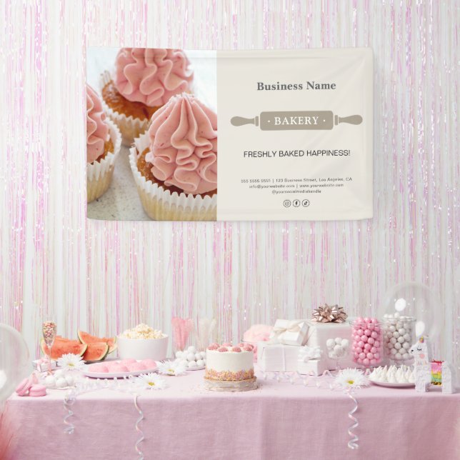 Bakery Rolling Pin Photo Business Banner (Party)