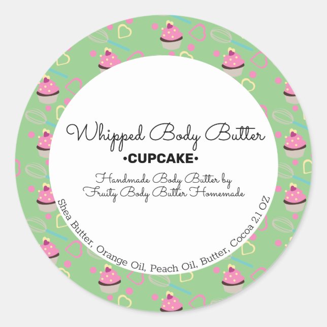 Bakery Scent Butter Bath Branding Packaging Classic Round Sticker (Front)