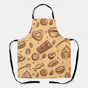 Bakery seamless pattern apron