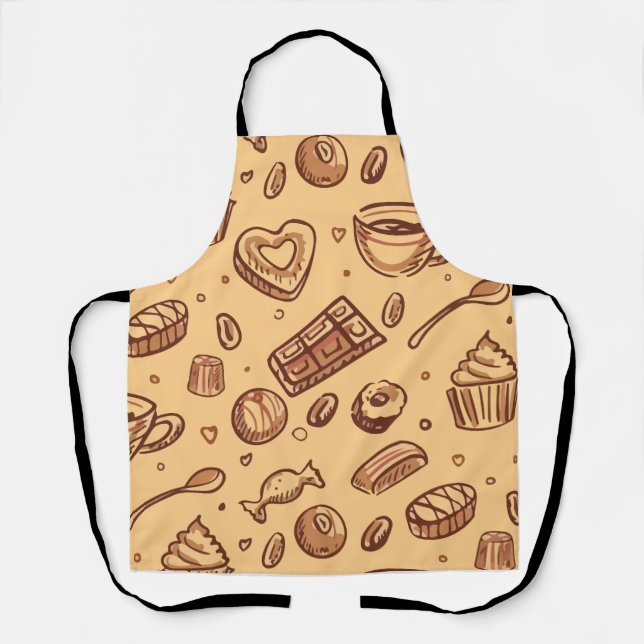 Bakery seamless pattern apron (Front)