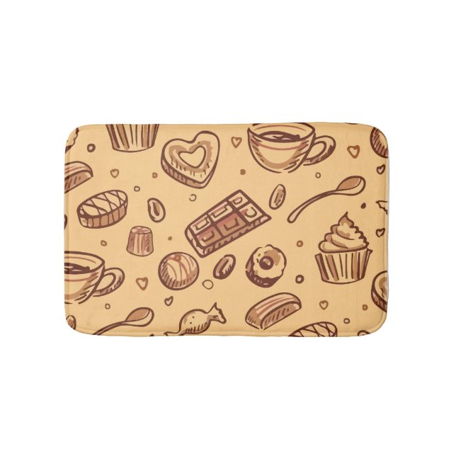 Bakery seamless pattern bath mat (Front)