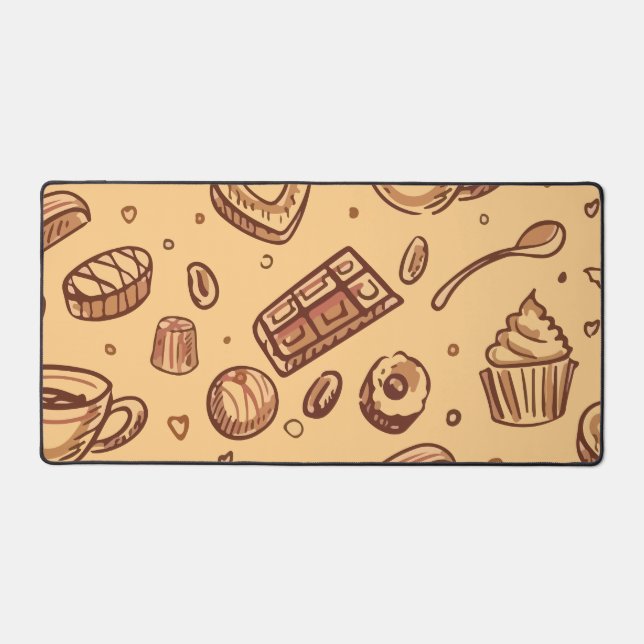 Bakery seamless pattern desk mat (Front)