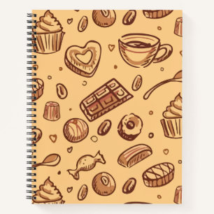 Bakery seamless pattern notebook