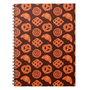 Bakery seamless pattern, texture. Boulangerie shop Notebook
