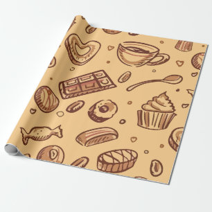 Bakery seamless pattern wrapping paper