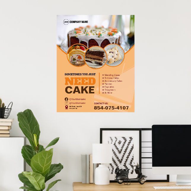 Bakery Services Custom Poster (Home Office)