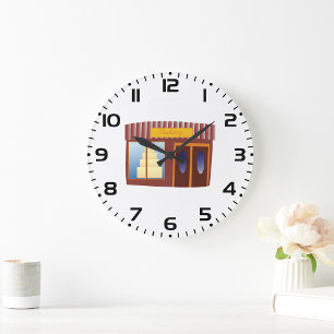 Bakery Shop Front Cake Store  Large Clock